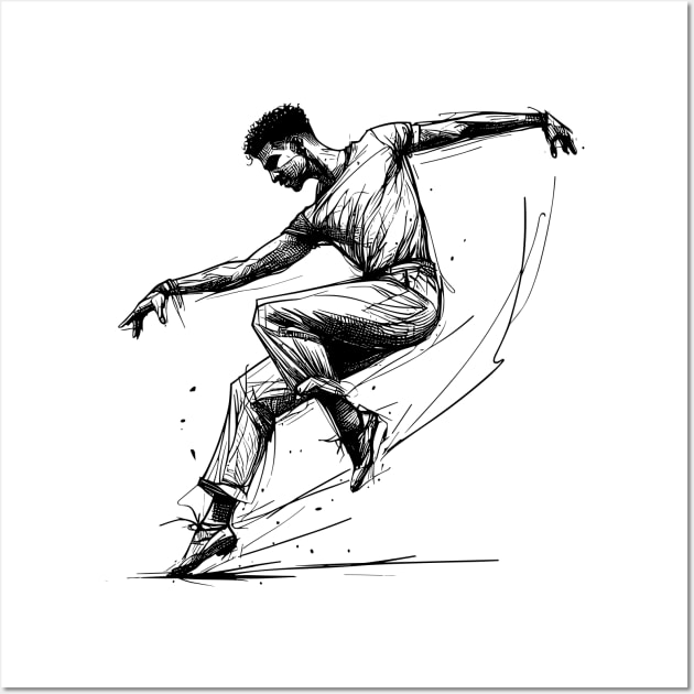 Tap dancer - Black Wall Art by PrintSoulDesigns